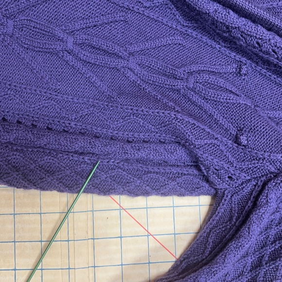 Austrian Wool Geiger Collections Royal Purple Textured Knit Cardigan Tag/Size 36 - Picture 12 of 16